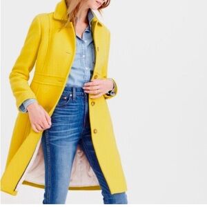 Brand new j crew yellow stand out coat!